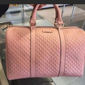 GUCCI GUCCISSIMA pink large satchel